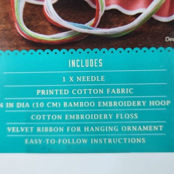 New Pioneer Woman Embroidery Ornament Kit Stay Cozy 4" Gingerbread House collect - Picture 3 of 6